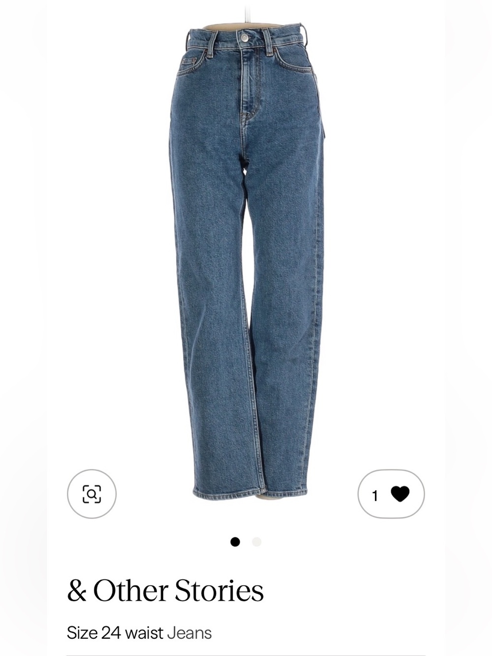 & Other Stories Mid-Blue Straight-Leg Jeans